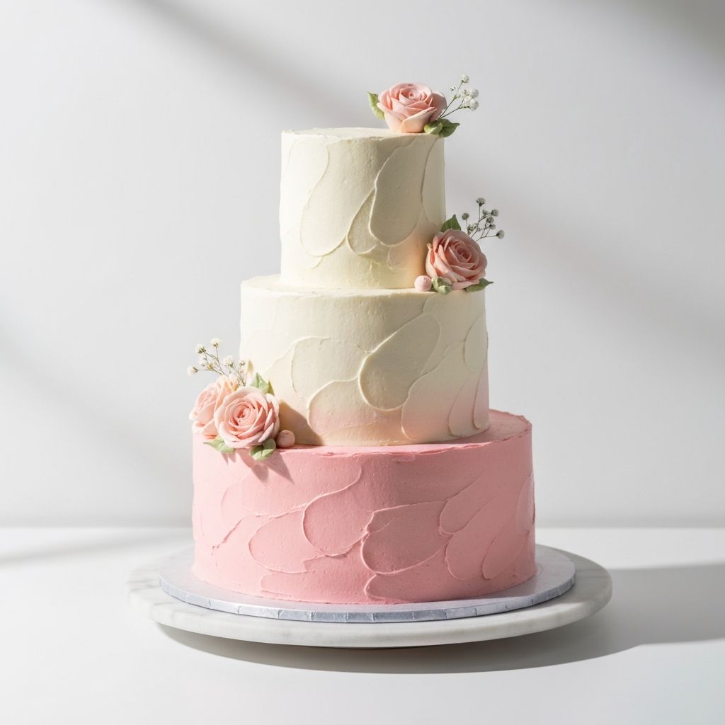 Beautiful celebration cake with elegant decorations